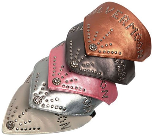 Doggydolly Hunde-Kunstlederhalstuch Silvermoon gold
