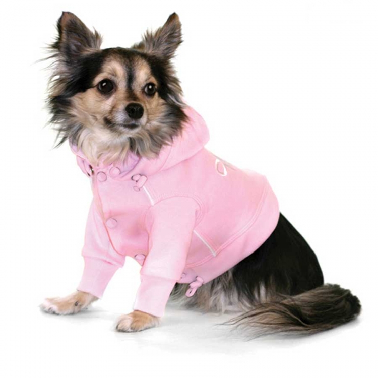 Hundepulli mit Kapuze rosa, XS