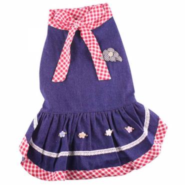 Doggydolly Hundekleid BlÃ¼mchen hellblau