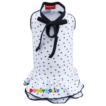 Doggydolly Hundekleid Sternchen weiÃ-schwarz