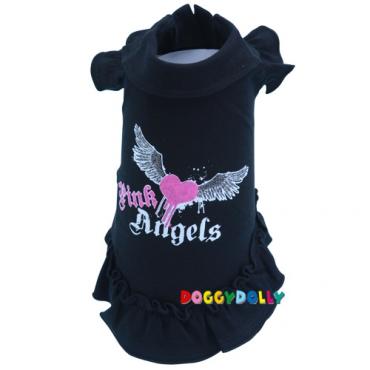 Doggydolly Hundekleid Pink Angel schwarz