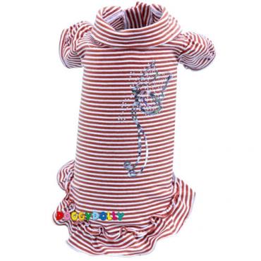 Doggydolly Hundekleid Silberschmetterling braun