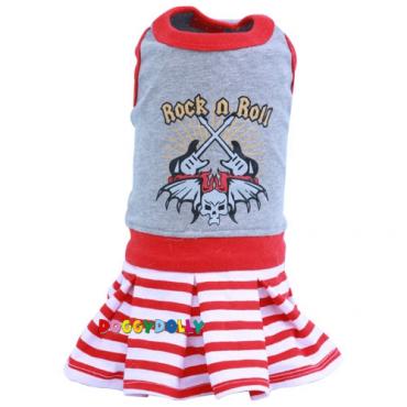Doggydolly Hundekleid Rock\'n Roll rot