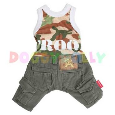 Doggydolly Hundekombi Camouflage grÃ¼n Troop
