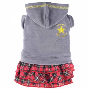 Doggydolly Fleecekleid Star grau fÃ¼r Hunde