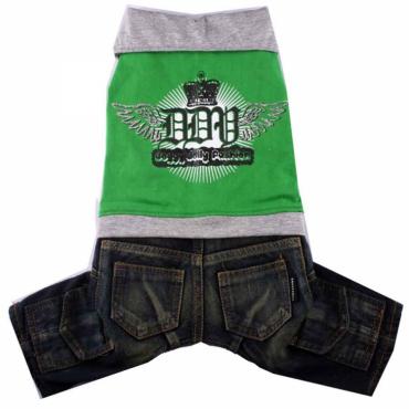 Doggydolly Jeans Hundekombi DDY grÃ¼n