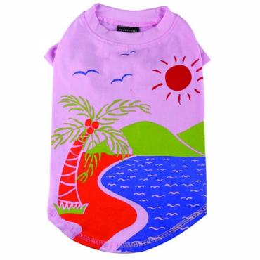 Hundeshirt Meerblick rosa