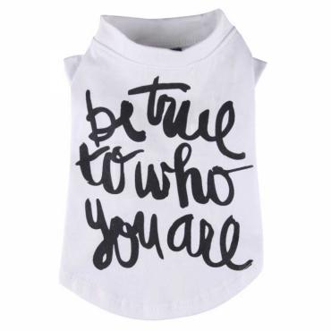 Hundeshirt Be True weiÃ