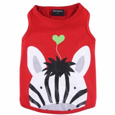 Hundeshirt Zebra rot