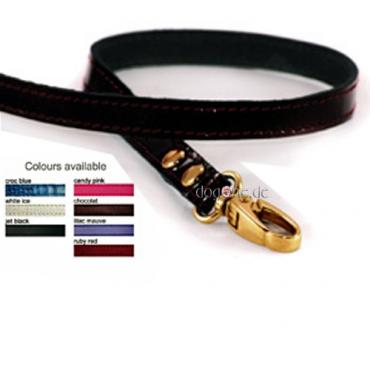 Hundeleine Basic gold 106x1,5x0,2cm croc blue