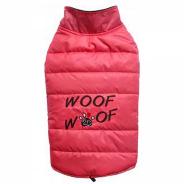 Hunde-Winterweste Woof rosa Mops, Bulldogge