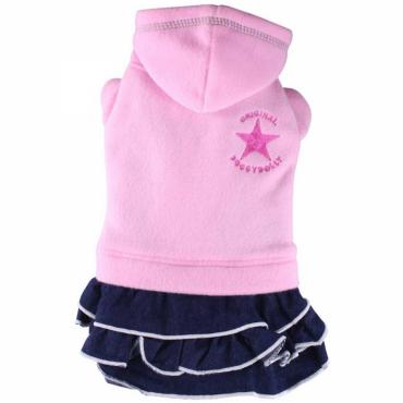 Doggydolly Fleecekleid Star rosa fÃ¼r Hunde