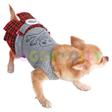 Hundekleid Teens Outfit grau